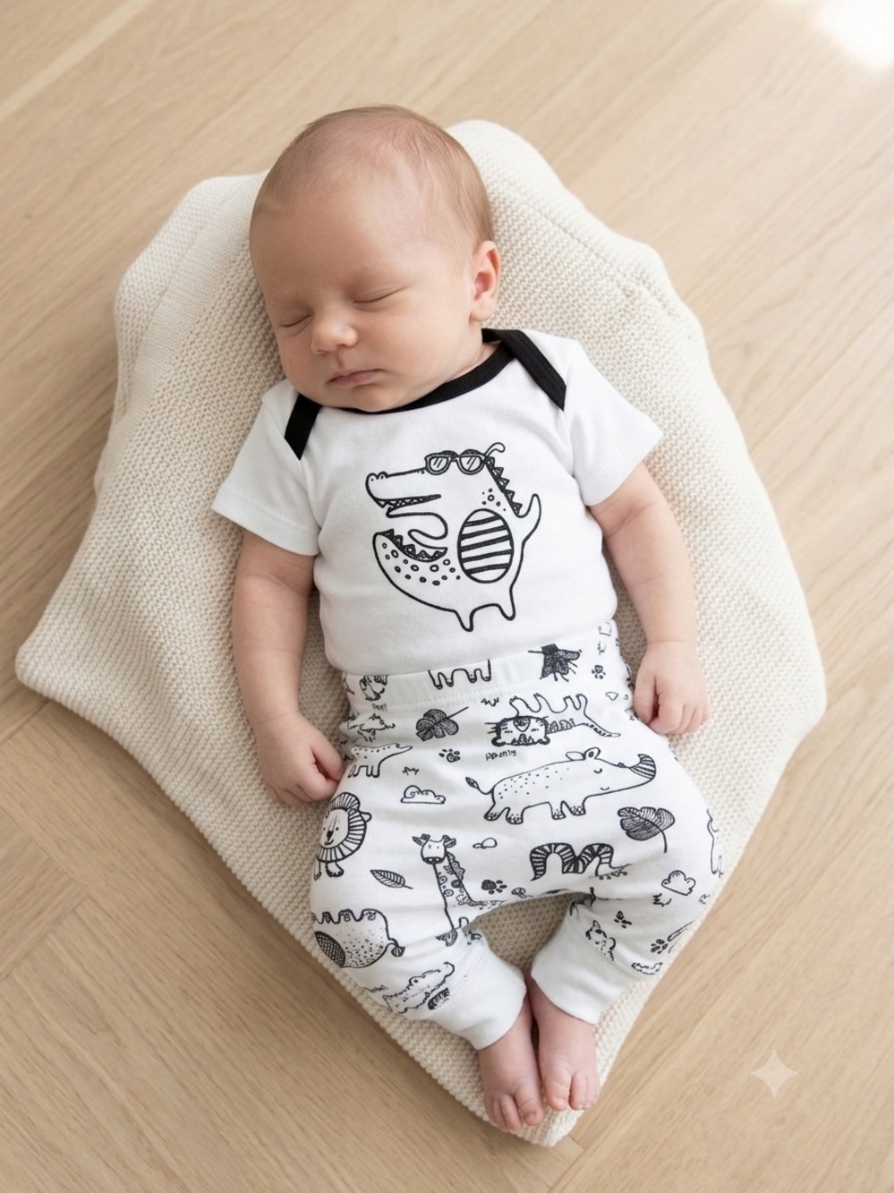 🎉 (Preemie) Blue Banana Alligator + Safari Animals 2PC Set